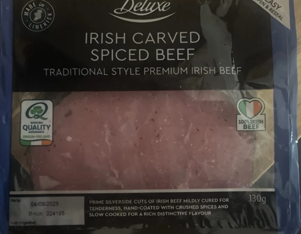 Irish carved spiced beef