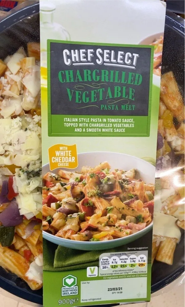 Chargrilled Vegetable pasta melt