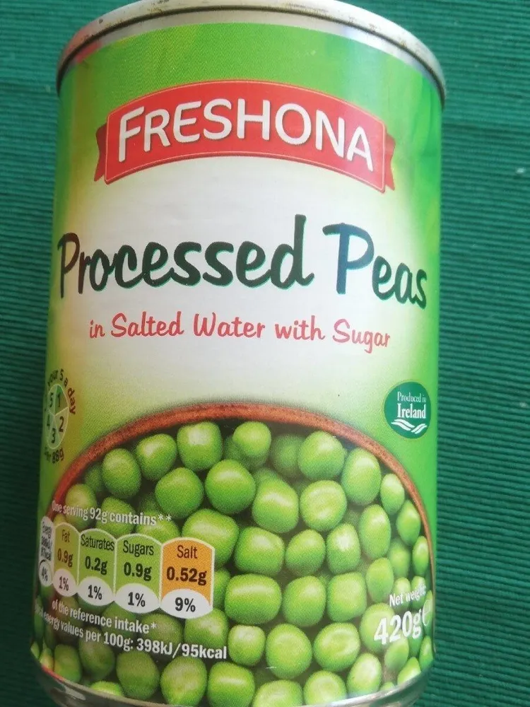 Processed peas