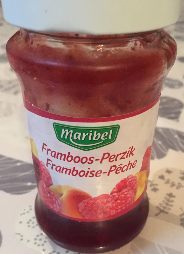 Confiture framboise-pêche