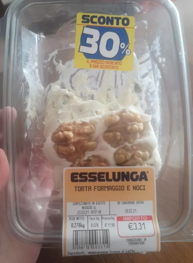 torta formaggio e noci