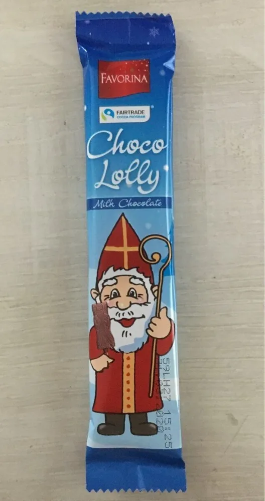 Sint: Schoko Lolly (chocolade Lollies) 10 x 15 Gram (favorina)