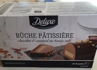 Bûche pâtissière chocolat & caramel au beurre salé