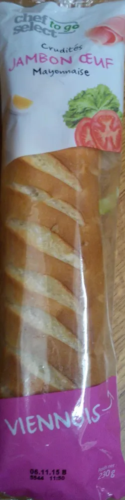 Viennois Crudités Jambon Oeuf Mayonnaise
