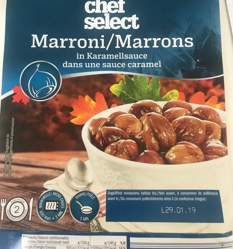 Marroni/Marrons dans une sauce caramel