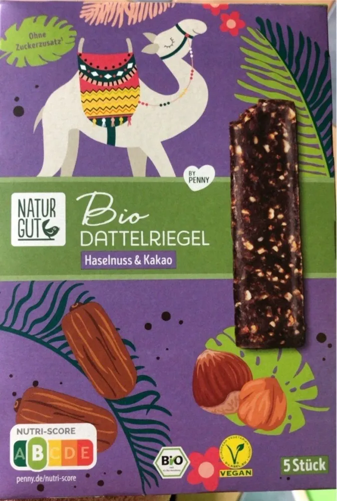 Dattelriegel Haselnuss & Kakao