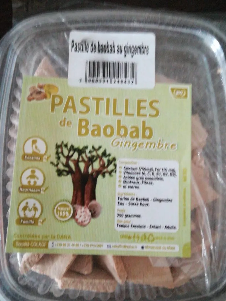 Pastille de baobab au gingembre