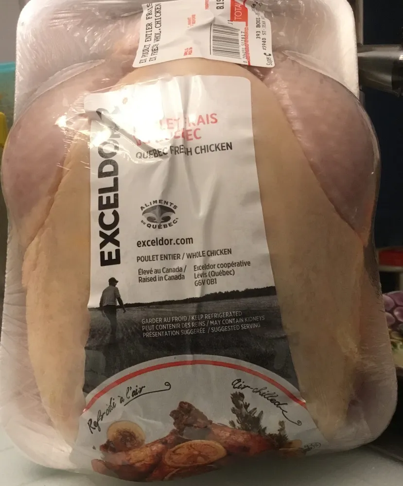 Québec Whole Chicken, Uncooked