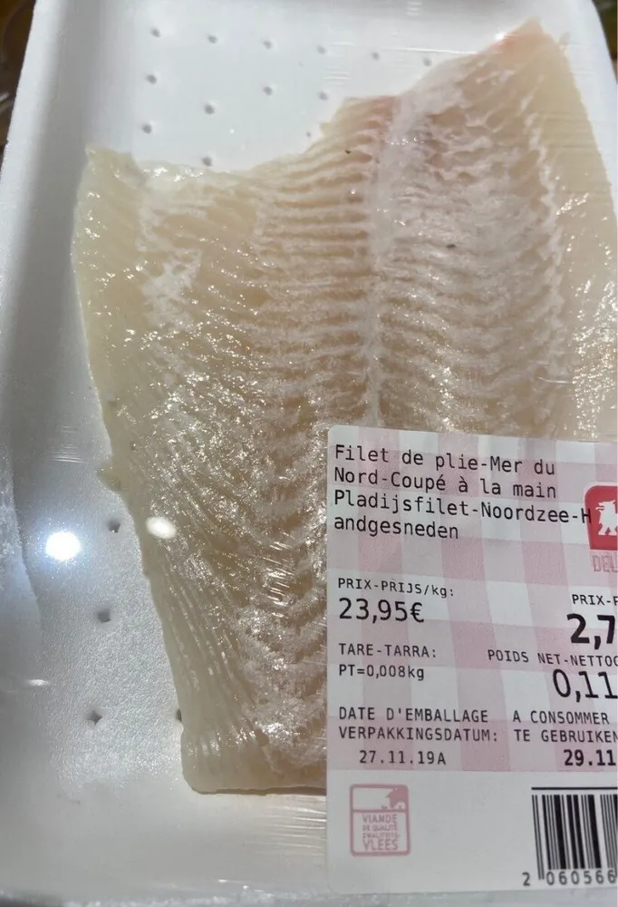 Filet de plie mer du Nord