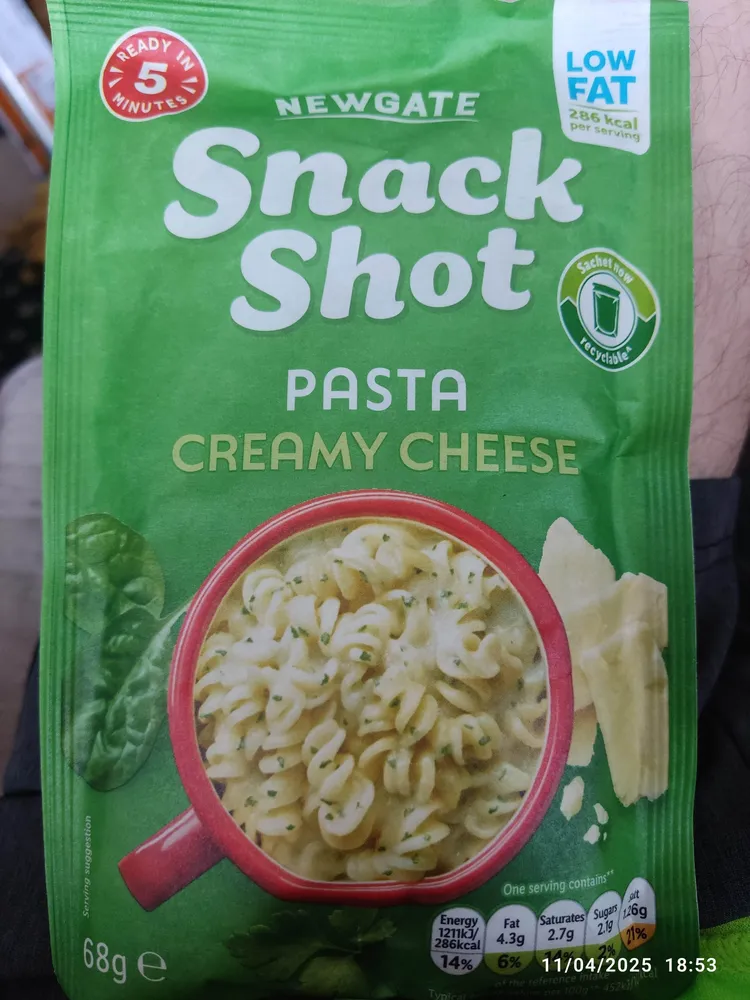 Snack Shot Pasta Creamy Cheese