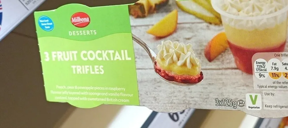 3 fruit cocktail trifles