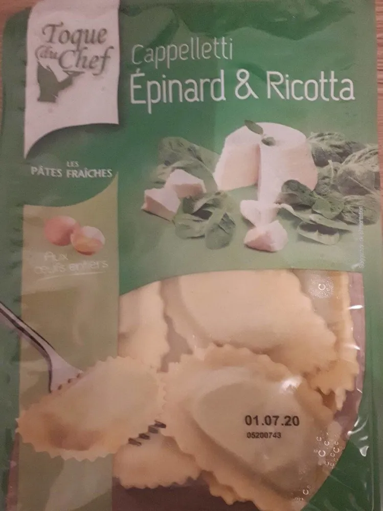 Cappelletti Epinard et ricotta