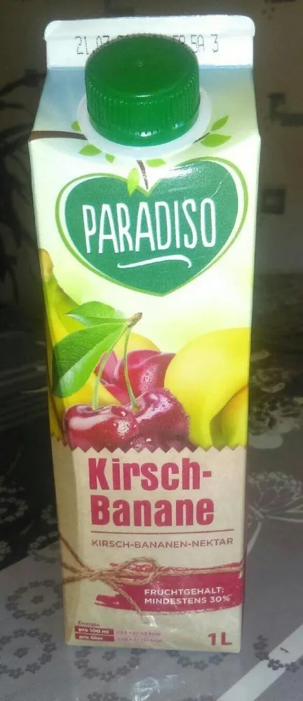 Kirsch - Banane Saft 1L,Kirschen Bananen Nektar