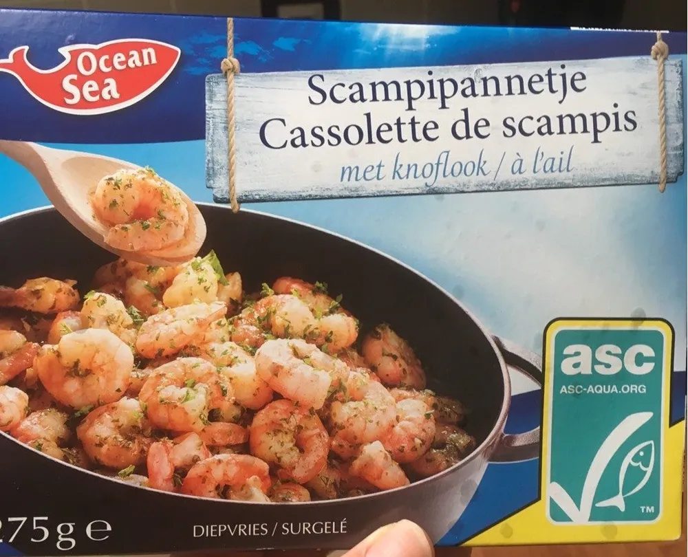 Cassolette de scampis a l'ail