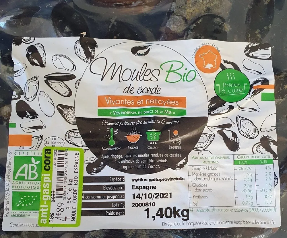Moules de corde bio