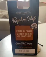 Filet de poulet et risotto cremeux aux champignons