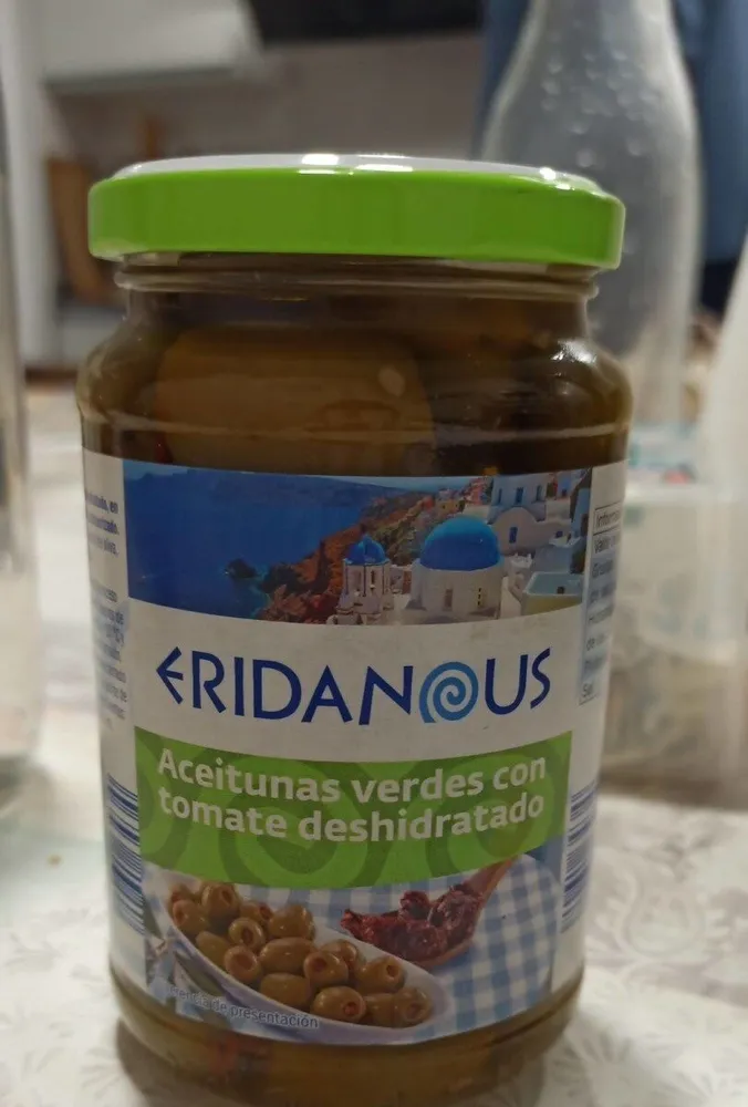 Eridanous aceitunas verdes con tomate deshidratados Oliven