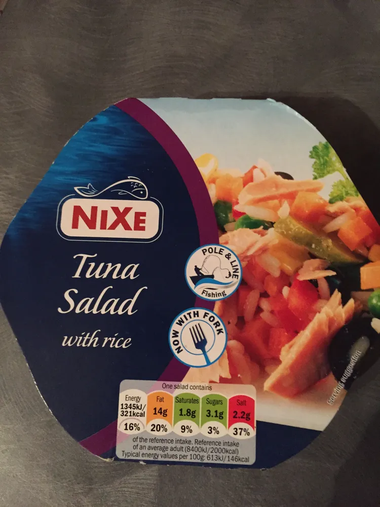 Tuna salad with rice
