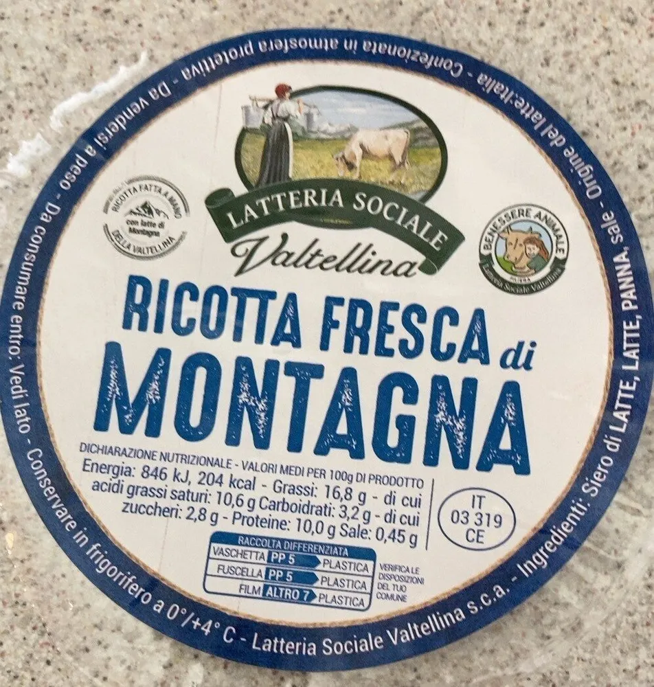 Ricotta fresca di montagna
