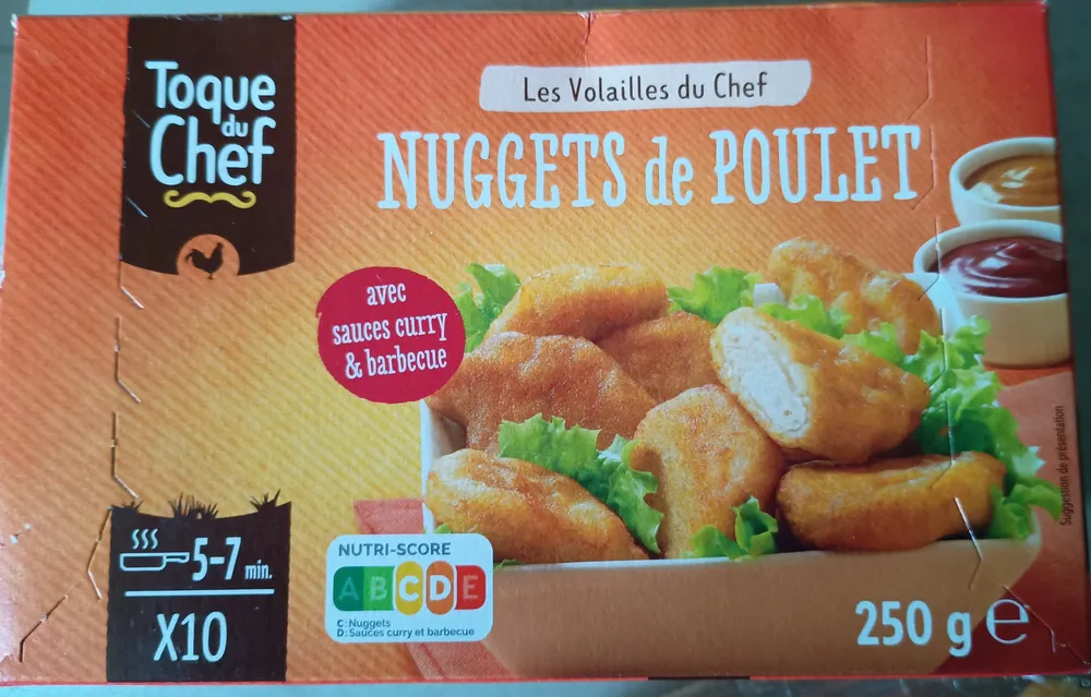 10 nuggets de poulet sauces curry & barbecue