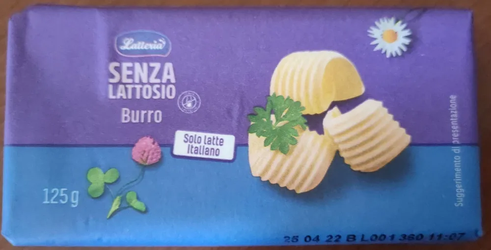 Burro senza lattosio