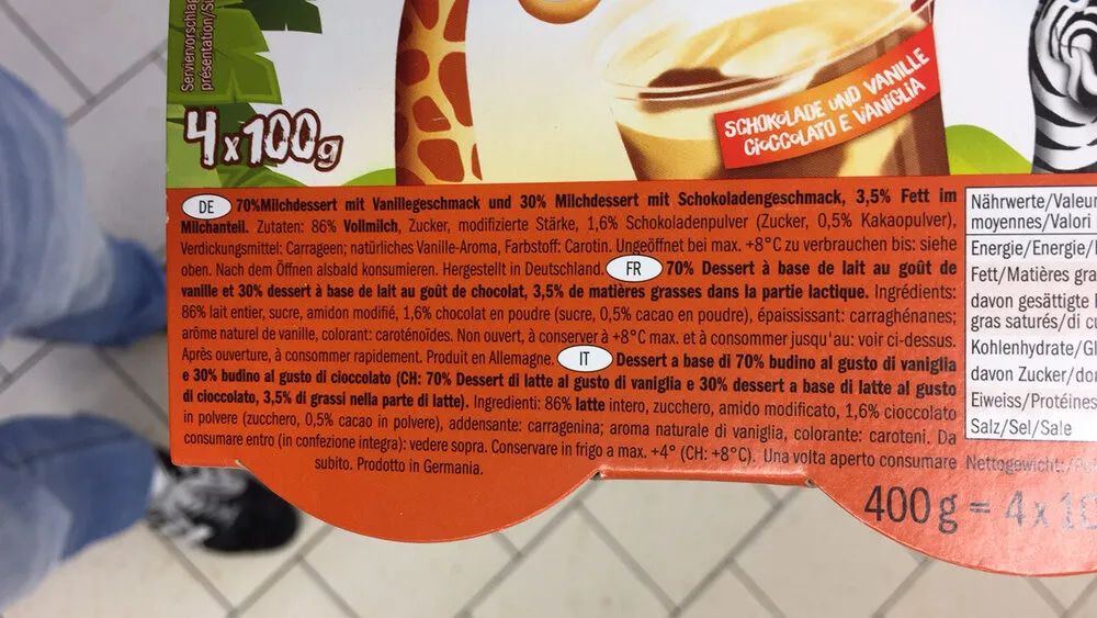 Safari Vanille/Chocolat Pudding