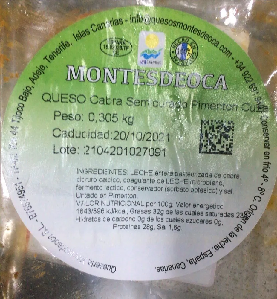 Queso Cabra Semi Pimenton