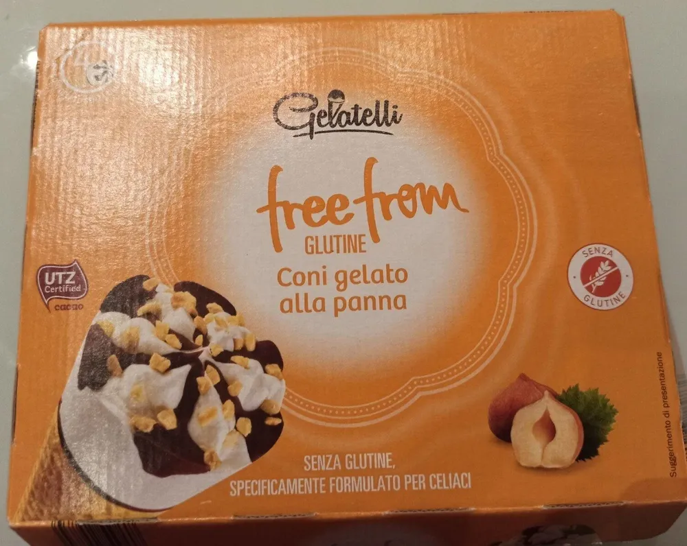 Coni gelato alla panna senza glutine