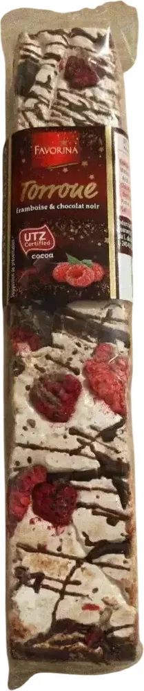 Torrone framboise et chocolat noir