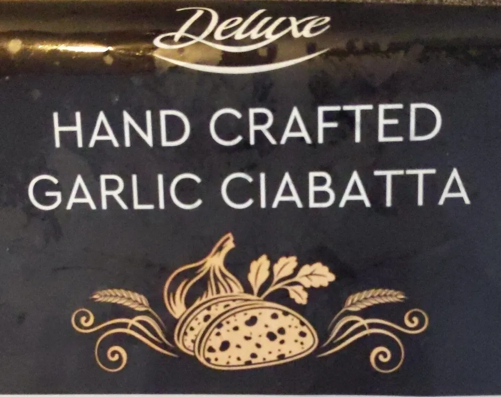 Hand crafted garlic ciabatta