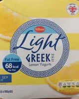 Light Greek style lemon yogurts