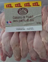 Cuisse de poulet avec partie de dos