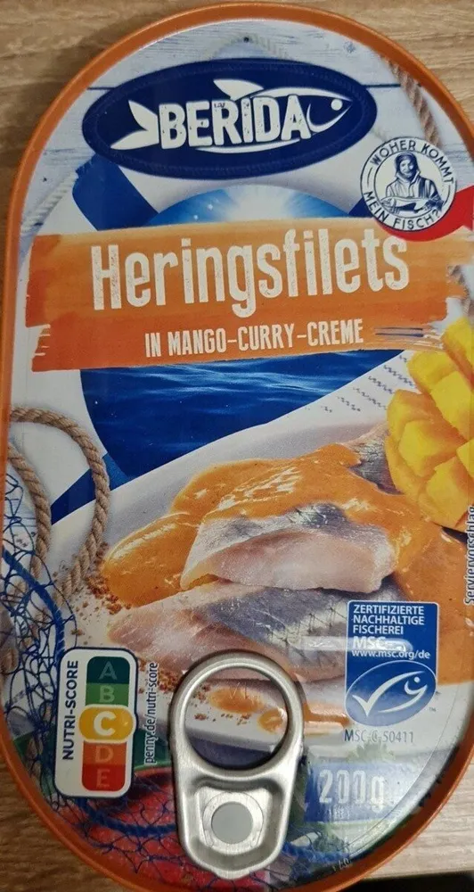 Heringsfilets in Mango-Curry-Creme
