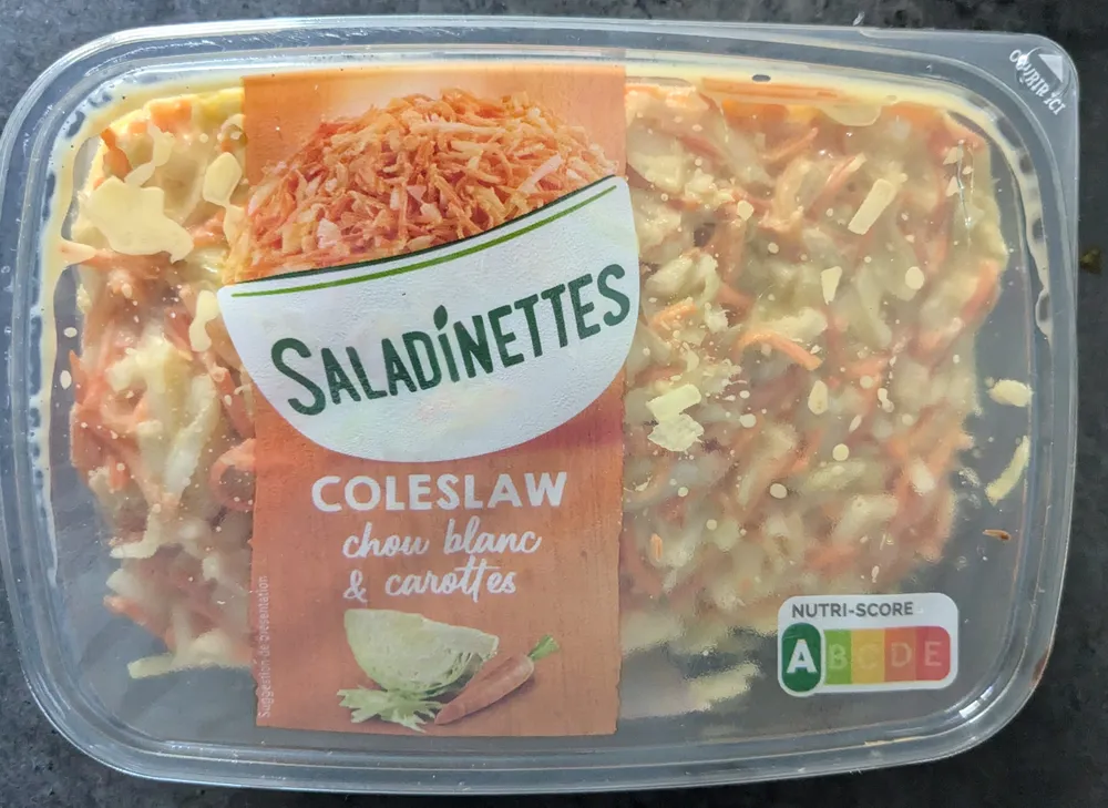 Coleslaw, choux blanc et carottes