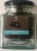 Nueces con chocolate negro belga