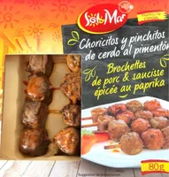 Mini-tapas Schweinespieße+paprikawürstchen
