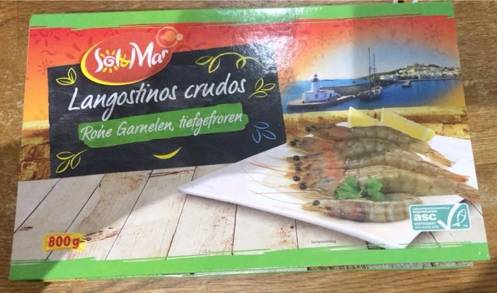 Langostinos crudos
