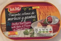 Pimientos rellenos de merluza y gambas