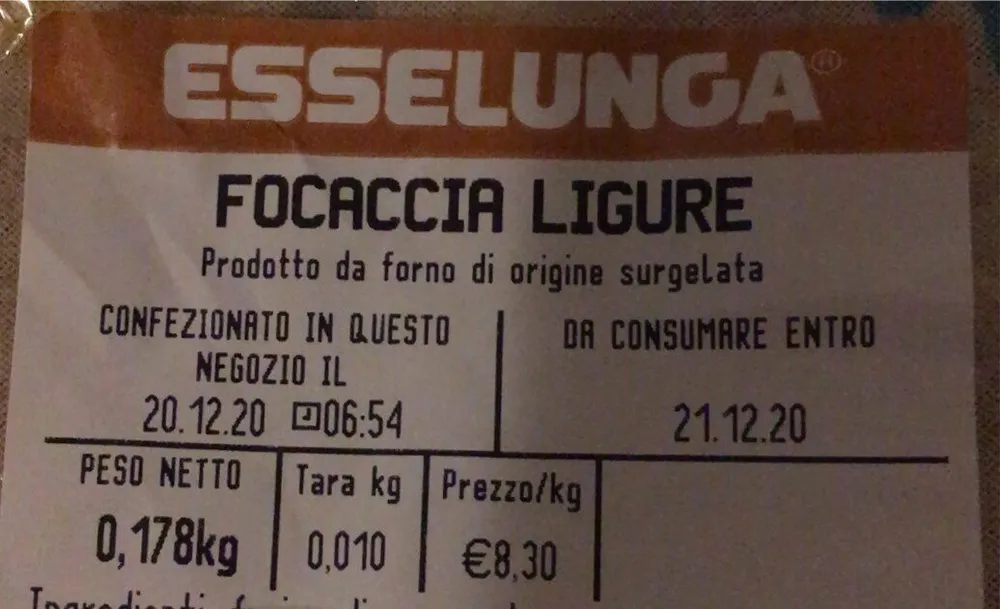 Focaccia ligure