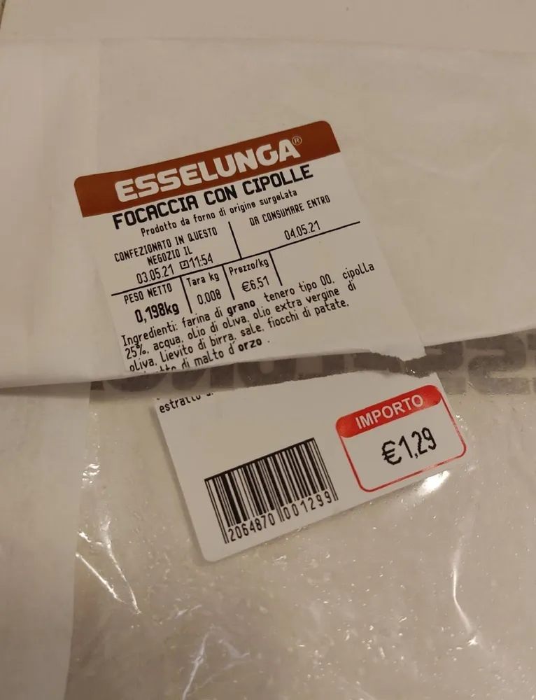 Focaccia con cipolle