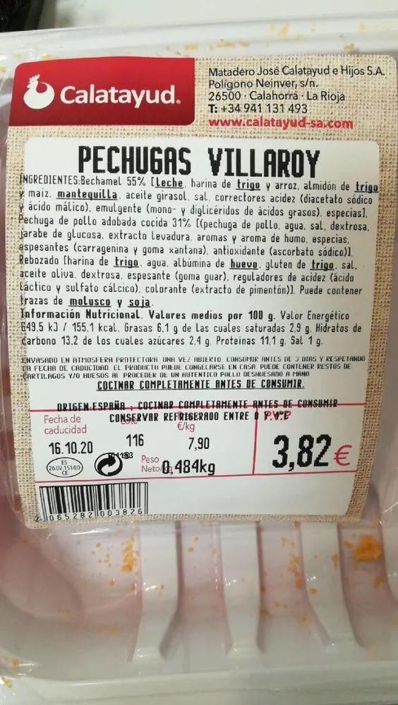 Pechugas villaroy
