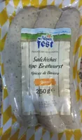 Salchichas tipo Bratwurst con queso