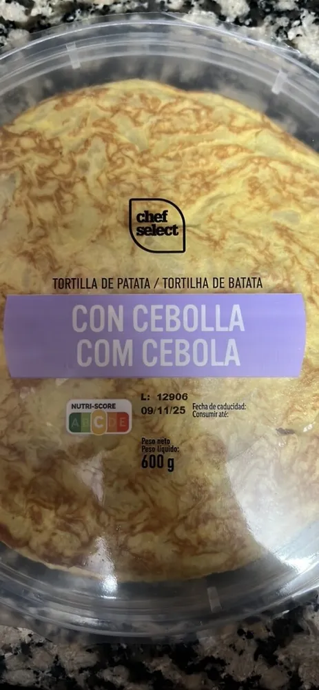 Tortilla de patata con cebolla