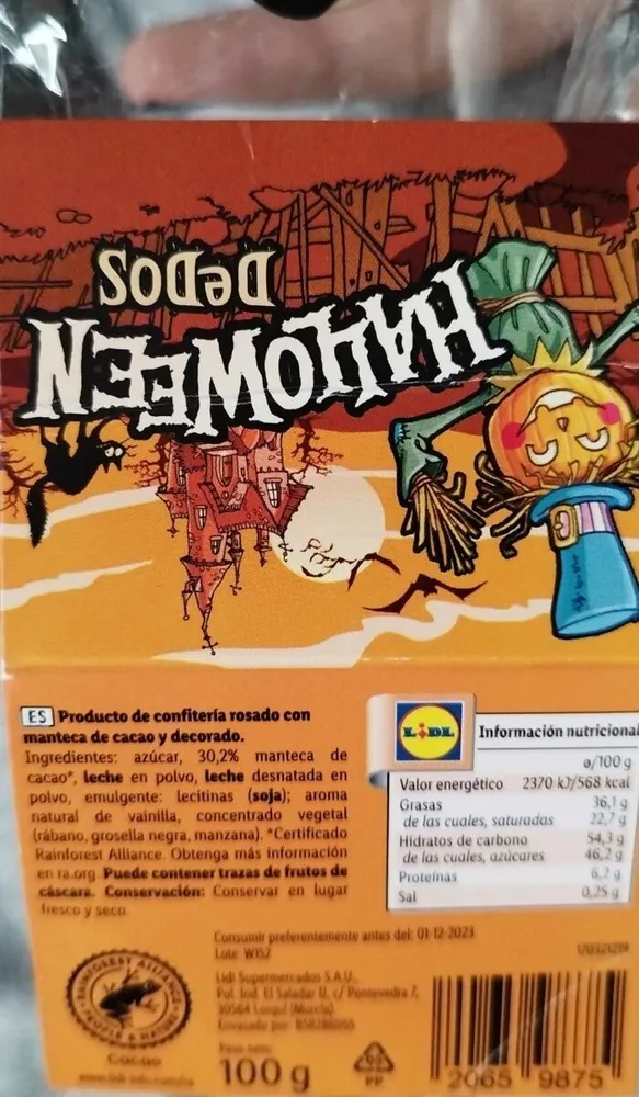 Dedos de chocolate