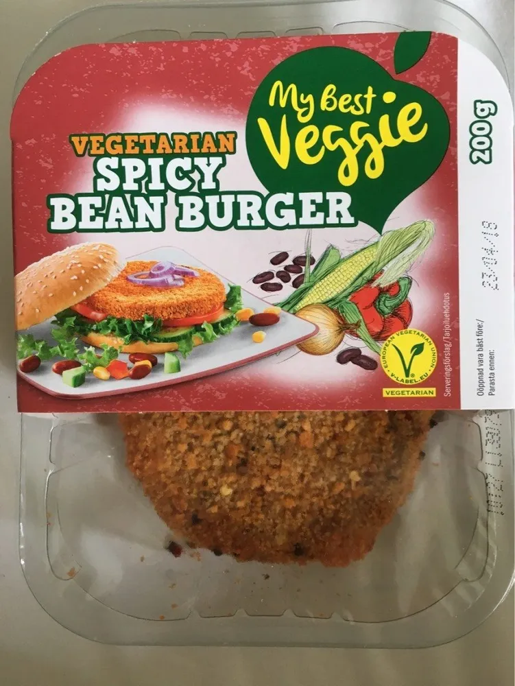 Vegetarian spicy bean burger