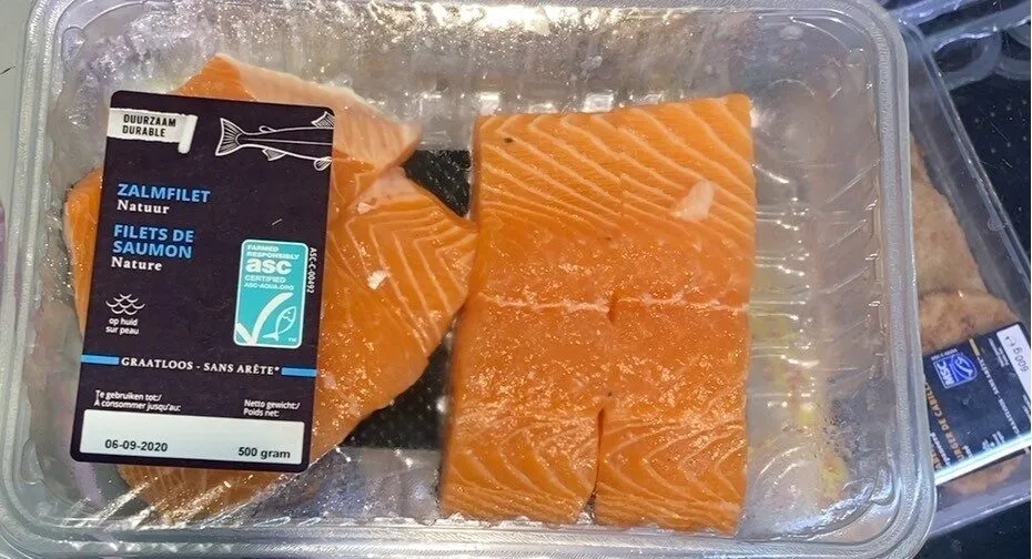 filet de saumon avec peau