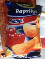 Chips Paprika Crinkle Cut (ribbelchips) Zak 250 Gram (crusti Croc)