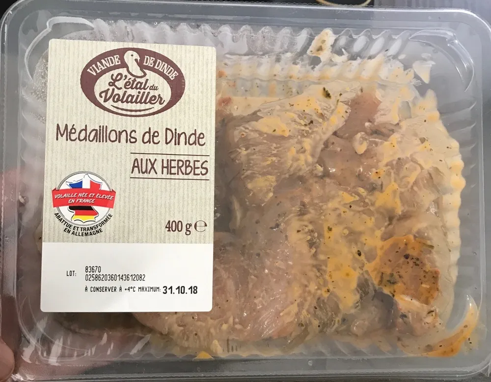 Medaillons de dinde aux herbes