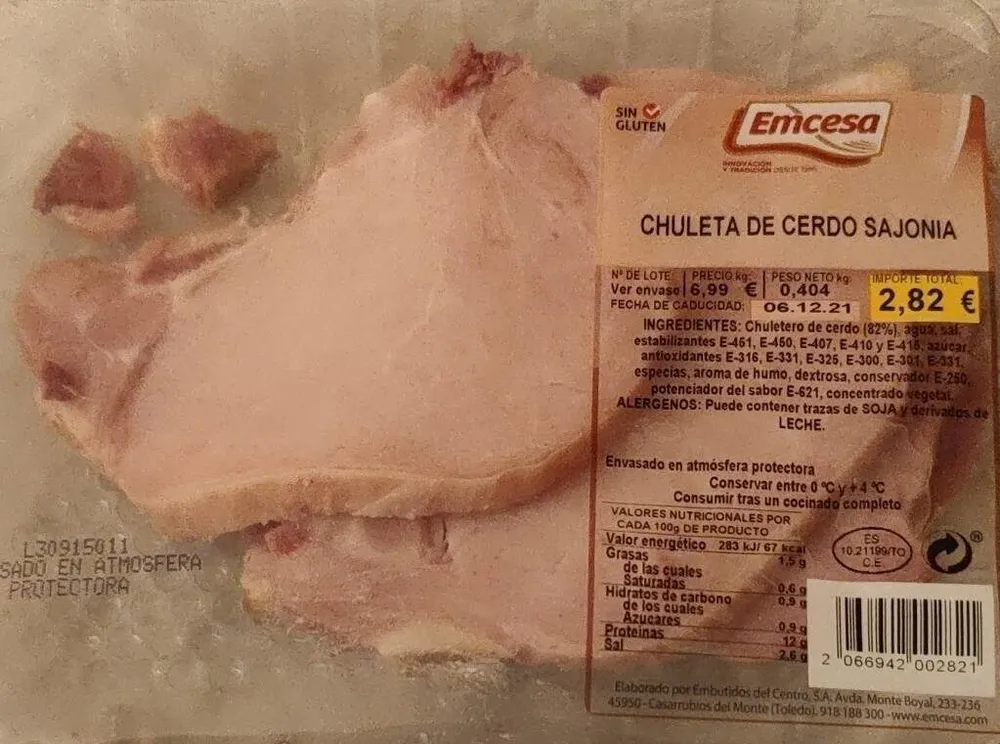 Chuleta de cerdo Sajonia