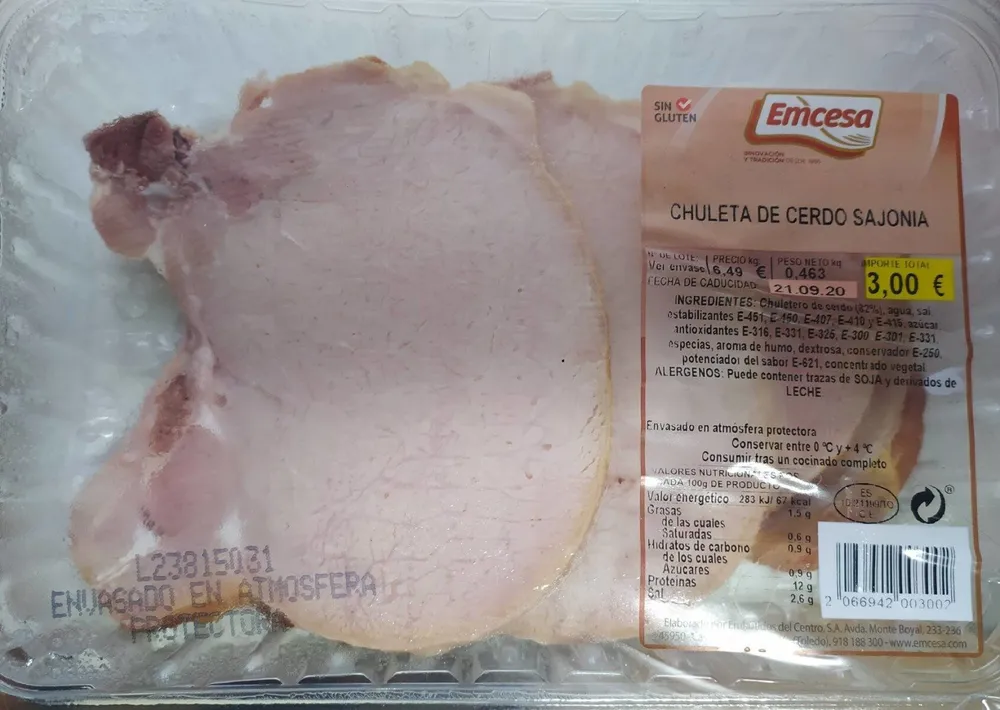 CHULETA DE CERDO SAJONIA